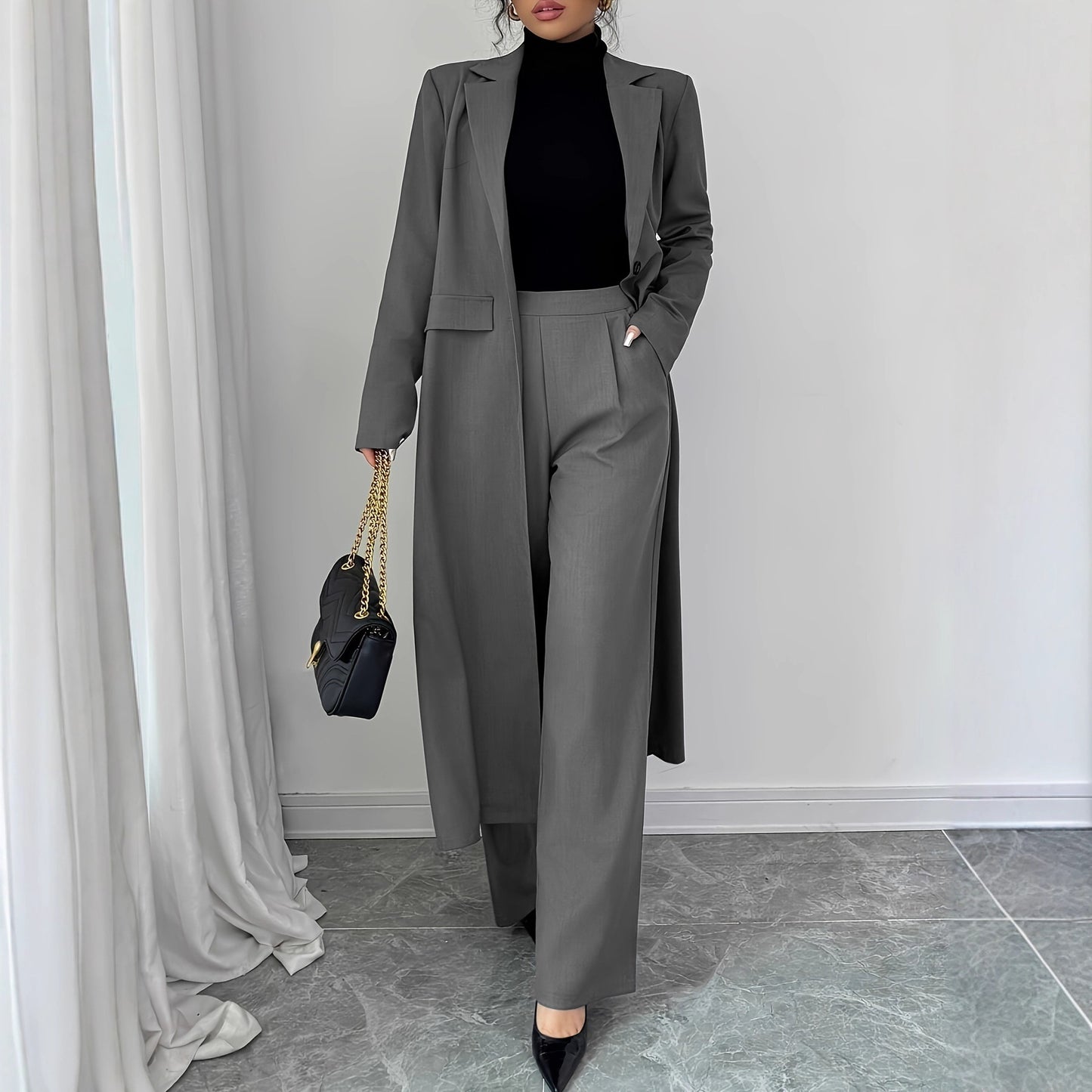 Suit Pants Elegant Graceful Two-piece Set