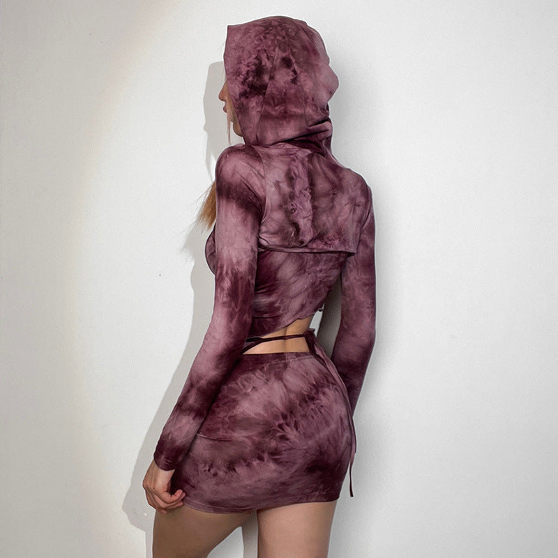 Crimson Lace-Up Vibes Set.