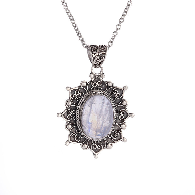 European And American Style Gemstone Pendant Trendy Wild Necklace