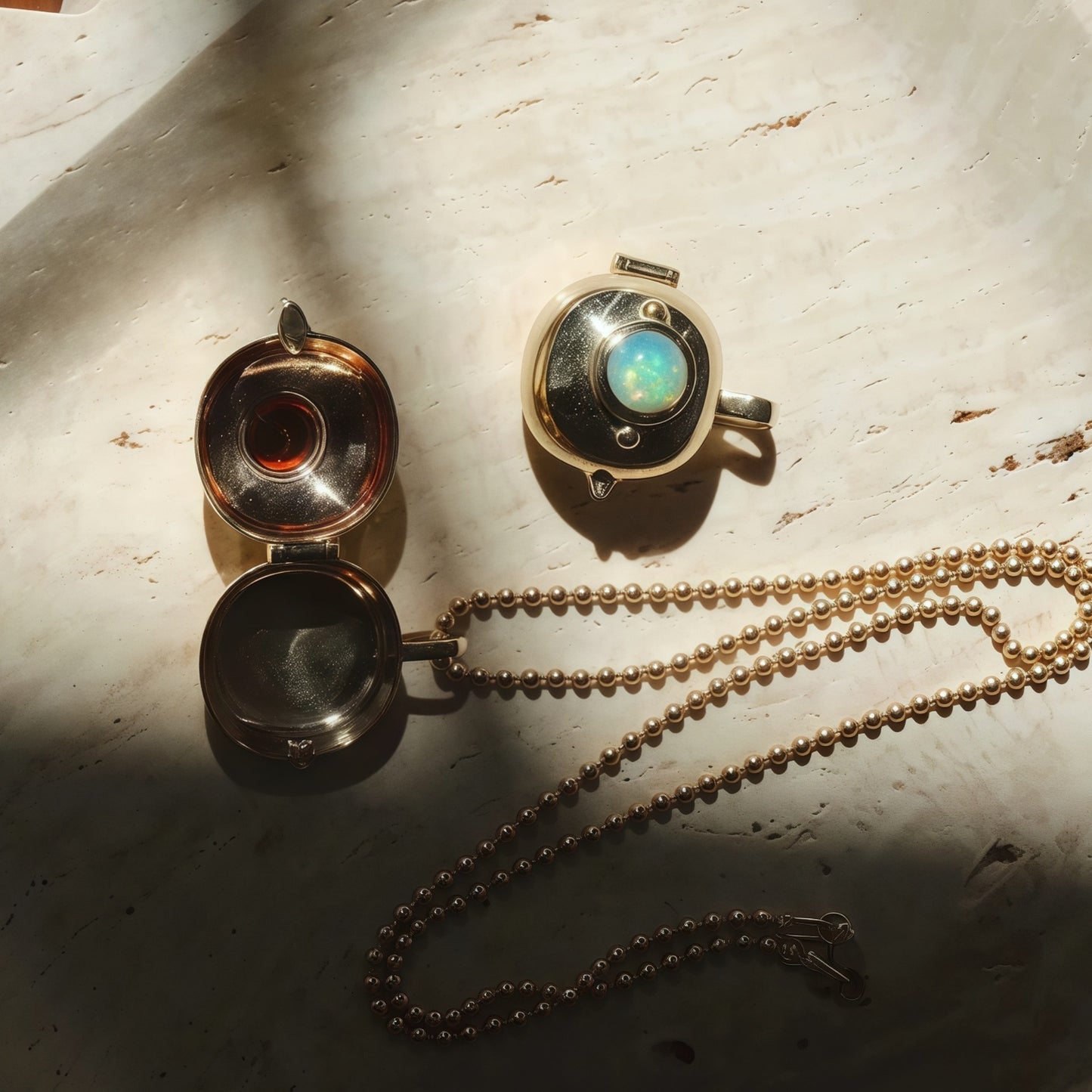 Teapot Can Open And Close Storage Necklace