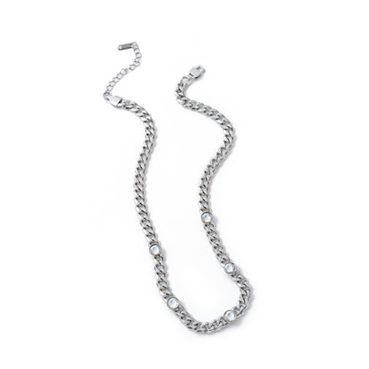 Electroplating Gold Hip-hop Titanium Steel Bracelet Necklace Color Protection