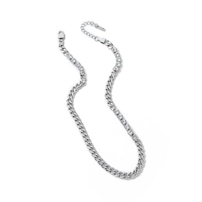 Electroplating Gold Hip-hop Titanium Steel Bracelet Necklace Color Protection