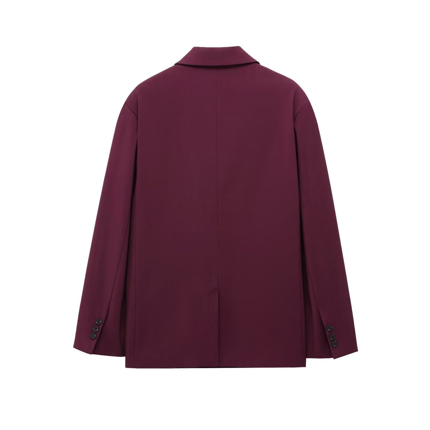 Women's Solid Color Casual Fashion Loose Suit Coat & Trousers