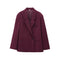 Women's Solid Color Casual Fashion Loose Suit Coat & Trousers
