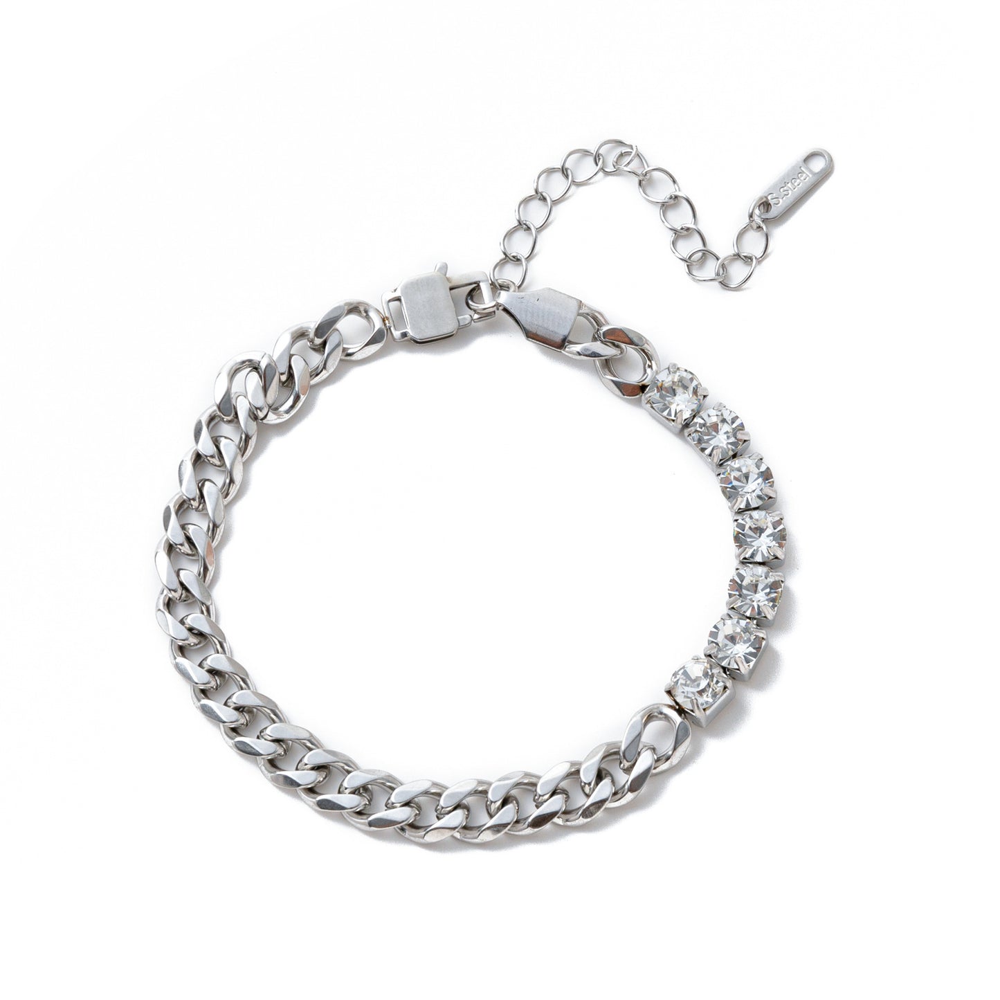 Electroplating Gold Hip-hop Titanium Steel Bracelet Necklace Color Protection