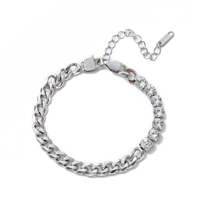 Electroplating Gold Hip-hop Titanium Steel Bracelet Necklace Color Protection