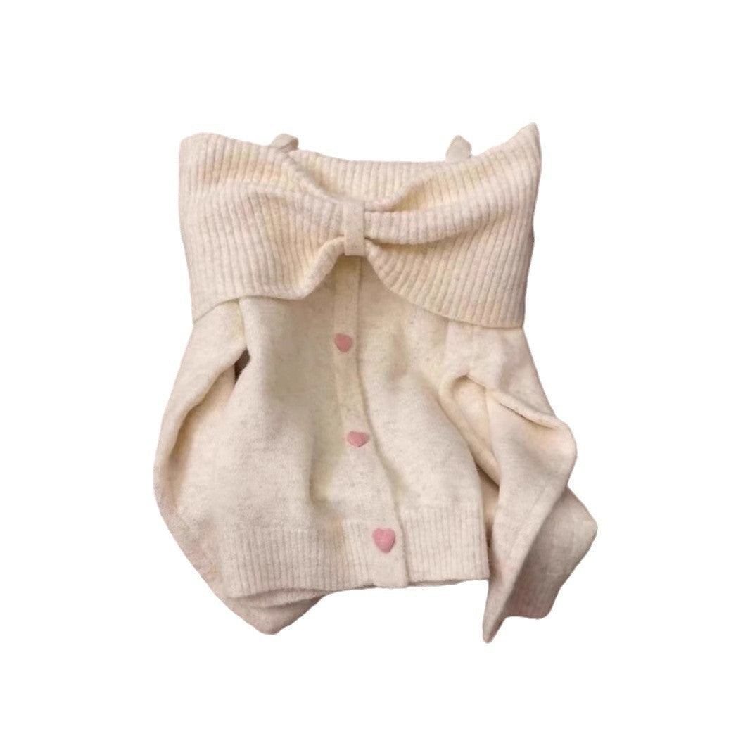 Idle Style High-grade Off-the-shoulder Knitted Top