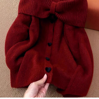 Idle Style High-grade Off-the-shoulder Knitted Top