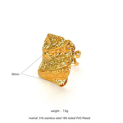 RETRO Geometric Irregular Opening Women's Ring