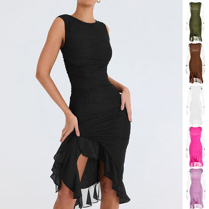 Midnight Glam Bodycon Dress:Summer Slim Skinny Sleeveless Dress For Women Fashion Party Club Dresses