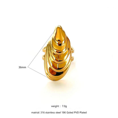 RETRO Geometric Irregular Opening Women's Ring