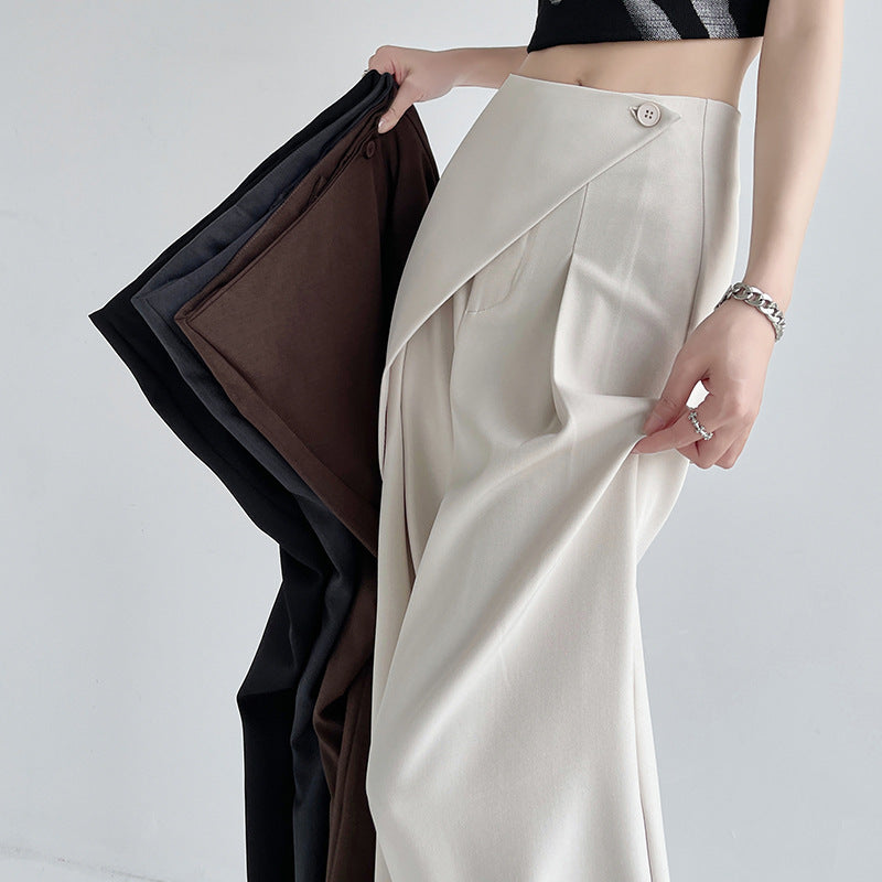 High-grade Two-piece Suit Wide-leg Pants For Women