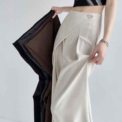 High-grade Two-piece Suit Wide-leg Pants For Women