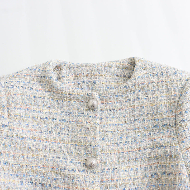 European And American Style Women's French Texture Short Long Sleeve Jacket
