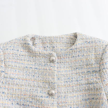 European And American Style Women's French Texture Short Long Sleeve Jacket
