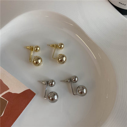 Metal Ball Ins Cold Style Simple Geometric Earrings