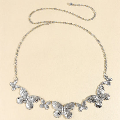 Metal Butterfly Shape Waist Simple Chain