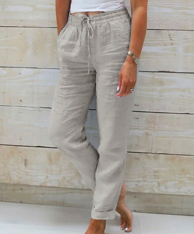 Cotton And Linen Casual Pants