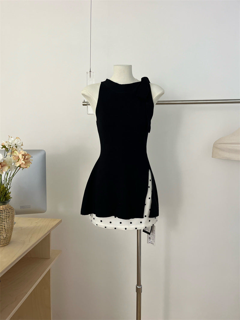 Sexy Neckholder-Top im französischen Stil mit A-Linien-Schnitt