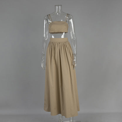 Cotton Suspender Underwear Skirt Suit