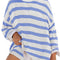 Vibrant Stripes Knitted Two-Piece Set: Women's Knitted Color Matching Suit Striped Long Sleeve