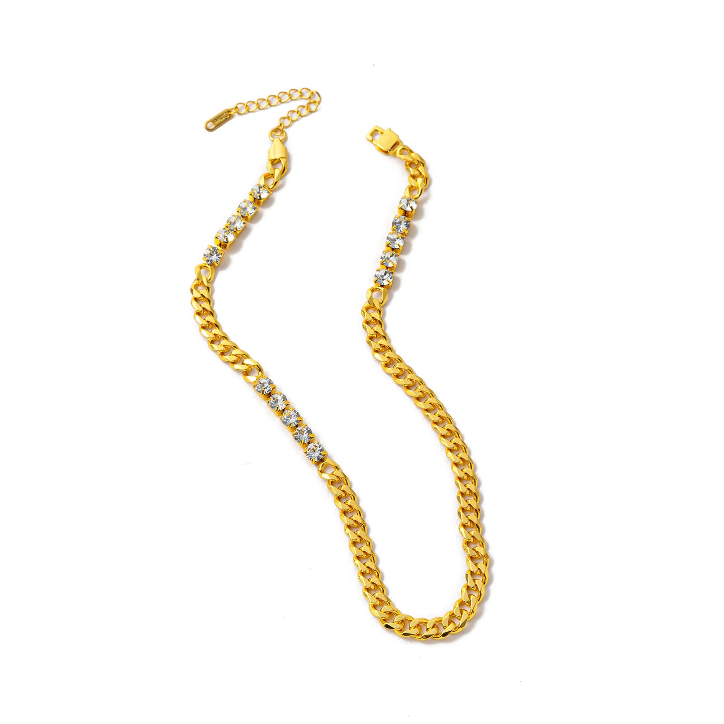 Electroplating Gold Hip-hop Titanium Steel Bracelet Necklace Color Protection