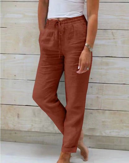 Cotton And Linen Casual Pants