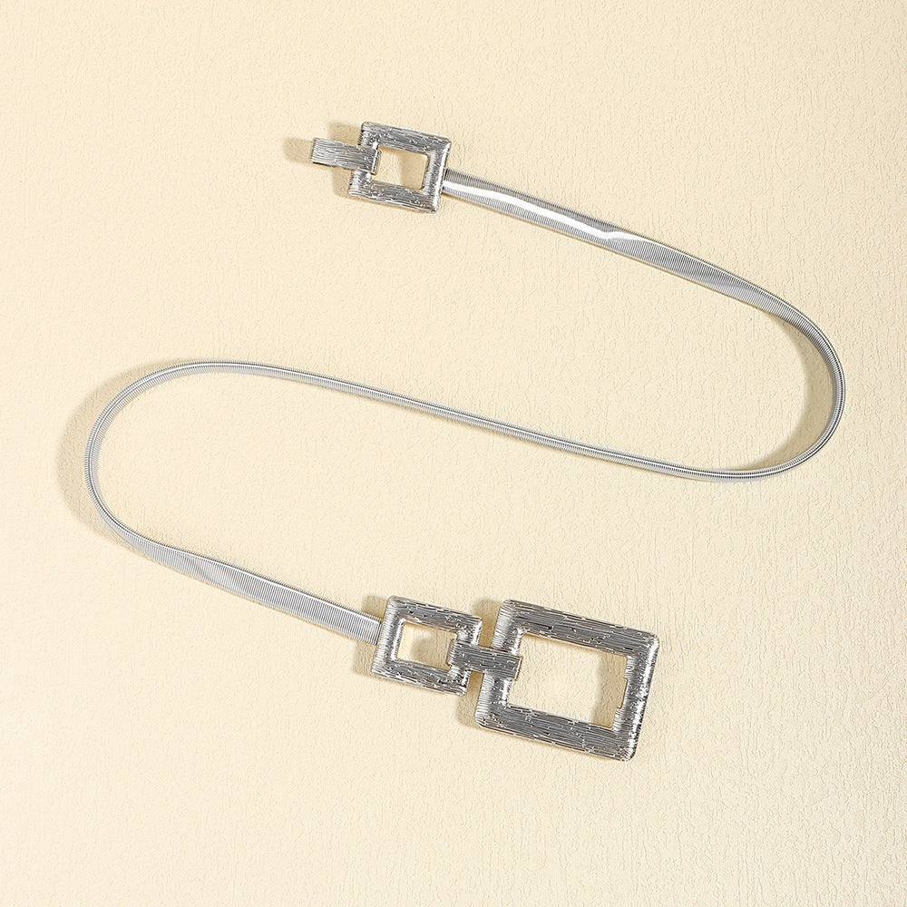 Minimalist Women's Decoration With Elastic Waistband And Versatile Waist Chain