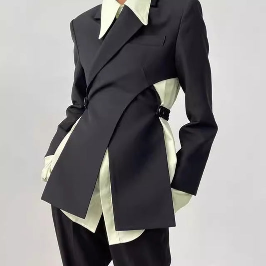 Hollow-out Midriff Two-piece Waist-tight Suit