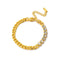 Electroplating Gold Hip-hop Titanium Steel Bracelet Necklace Color Protection