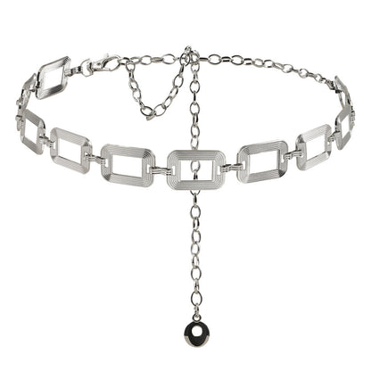 High-grade Metal Women's Hip Hop Style Decorative Waist Chain