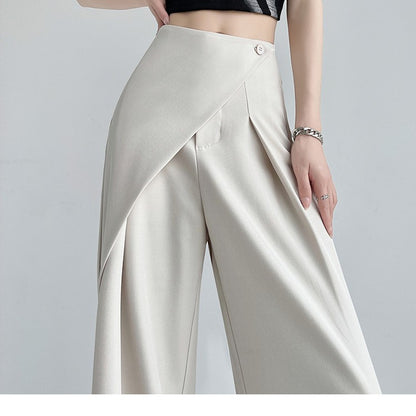 High-grade Two-piece Suit Wide-leg Pants For Women