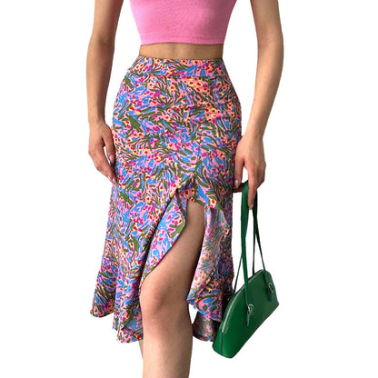 Blooming Asymmetry Skirt