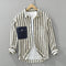 Zen Vibes Cardigan: Stripe Long Sleeve Shirt Men