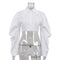 Cotton Lapel Long Sleeves Cropped Shirt