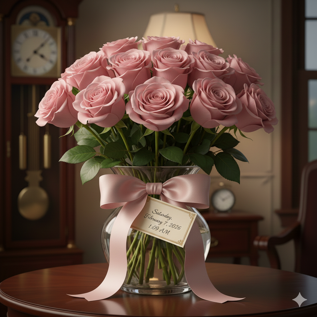 25 Pink Roses