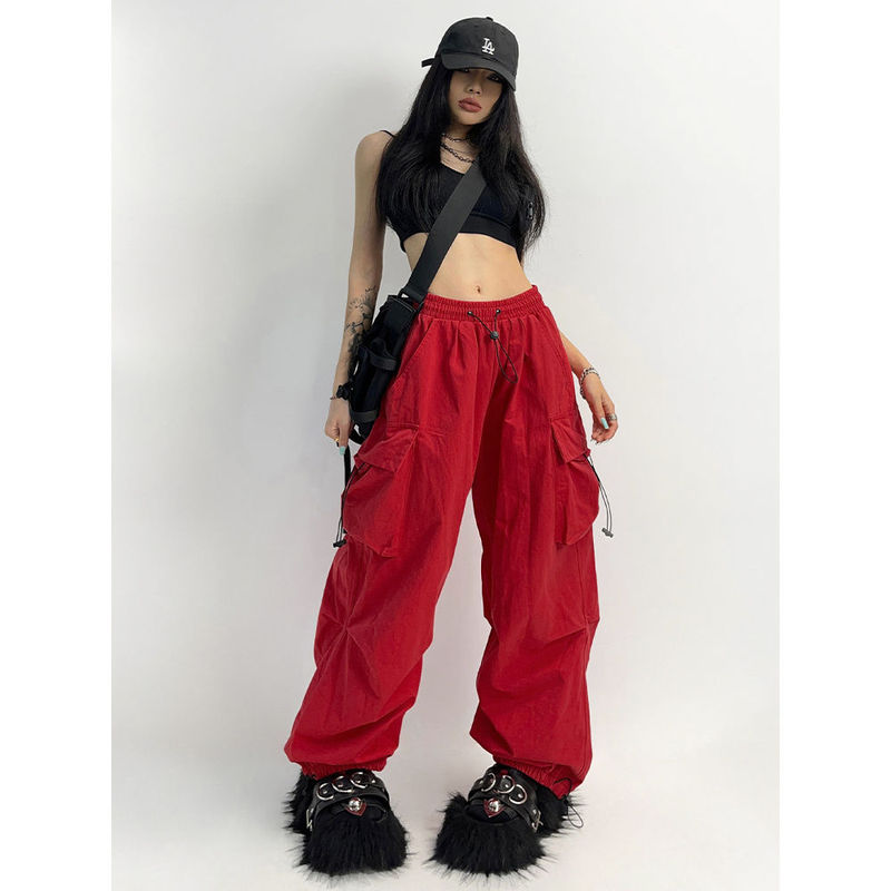 High-Waist Drawstring Pants