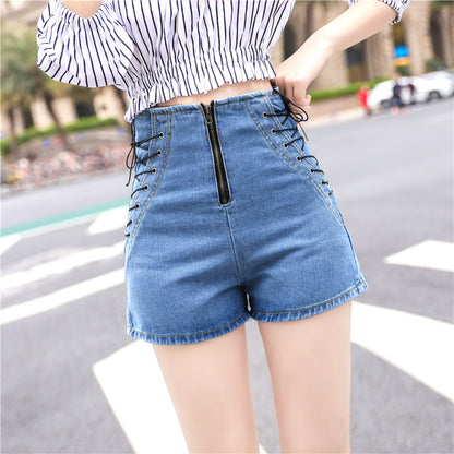 High-Waist Denim Shorts