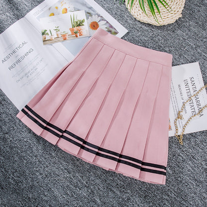 Playful Pleats High-Waist Skirt