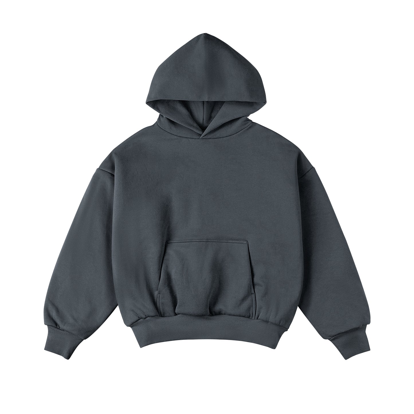 IDLT Heavy Double-Layer Hoodie: IDLT 400gX2 heavy double-layer short hoodie thickened drop shoulder sweater tide Kanye street men and women ins