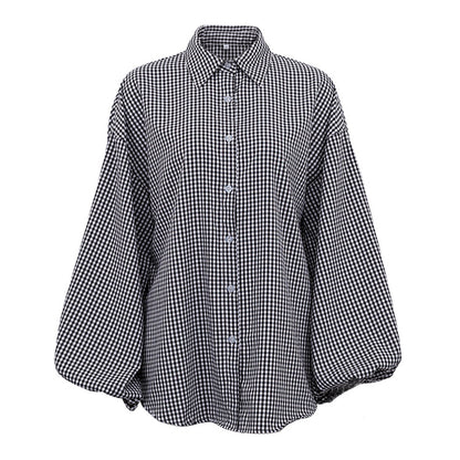 Women's Long Sleeve Plaid Elegant Commuter's All-matching Shirt