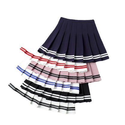 Playful Pleats High-Waist Skirt