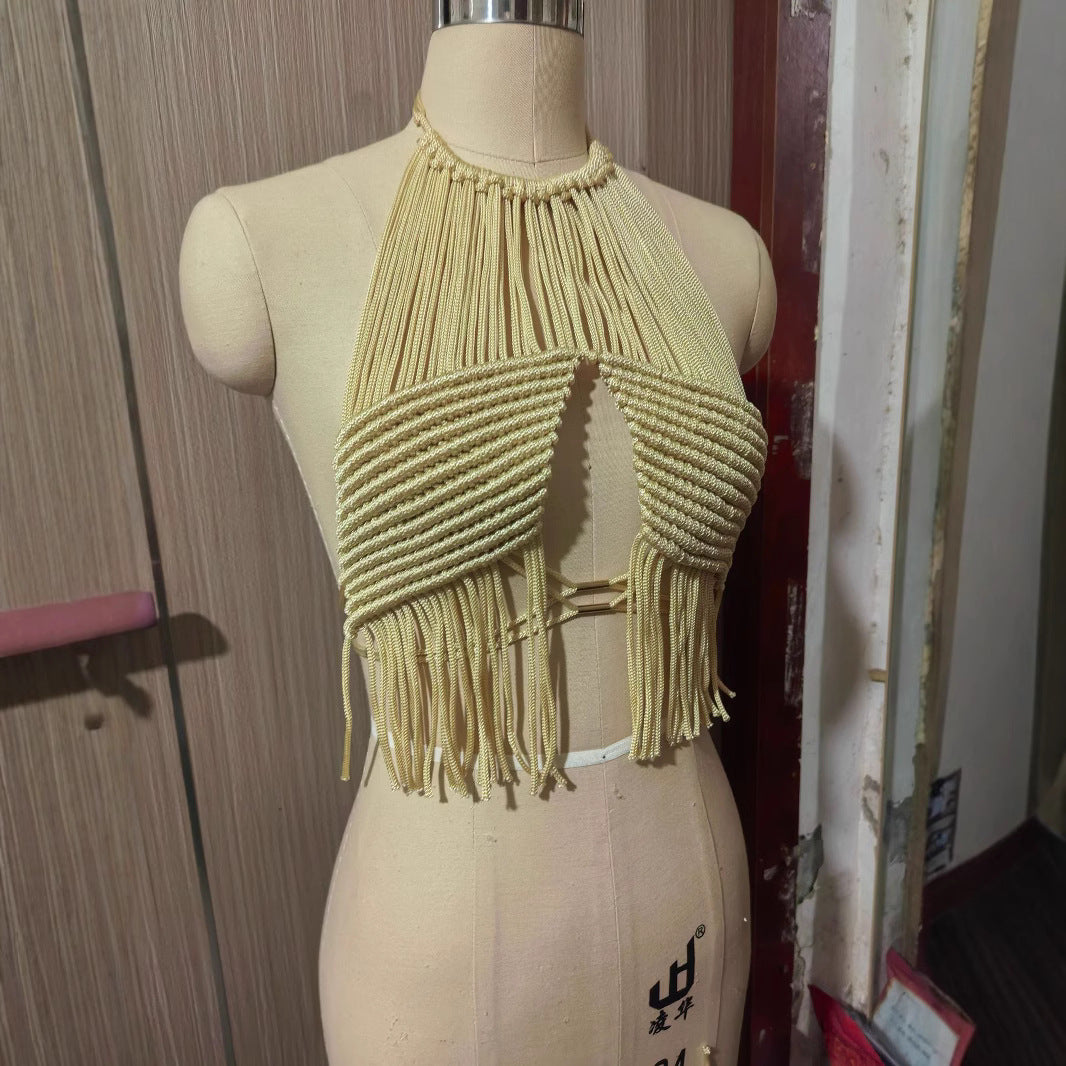 Women's Bikini Beach Vest Tassel Top
