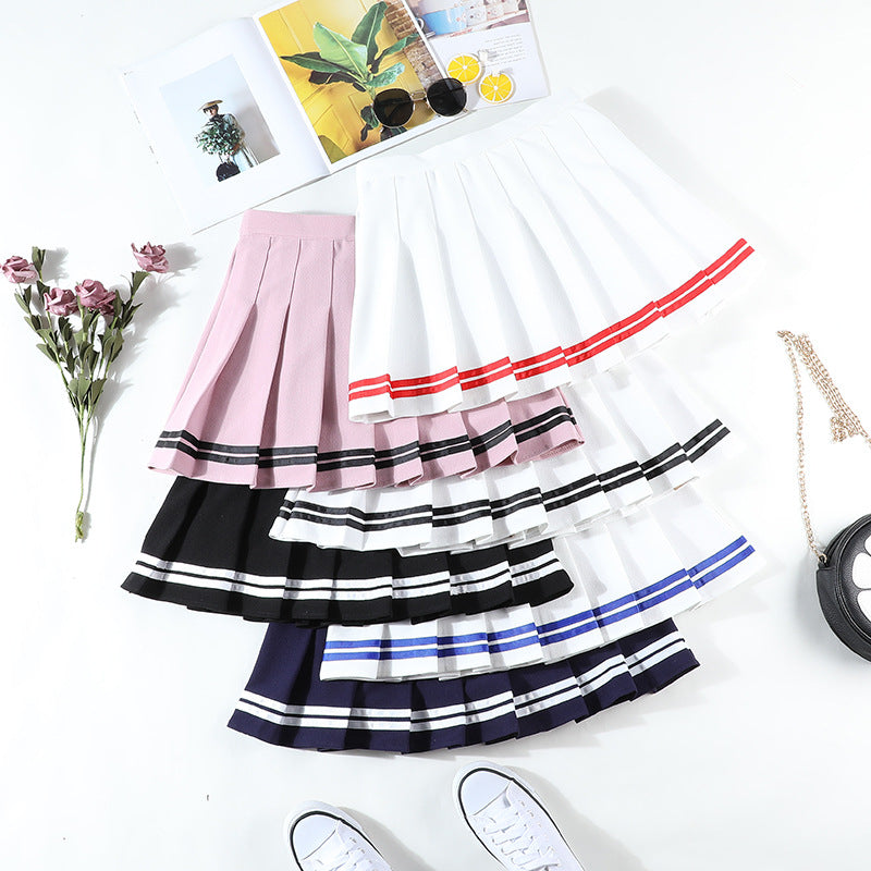 Playful Pleats High-Waist Skirt