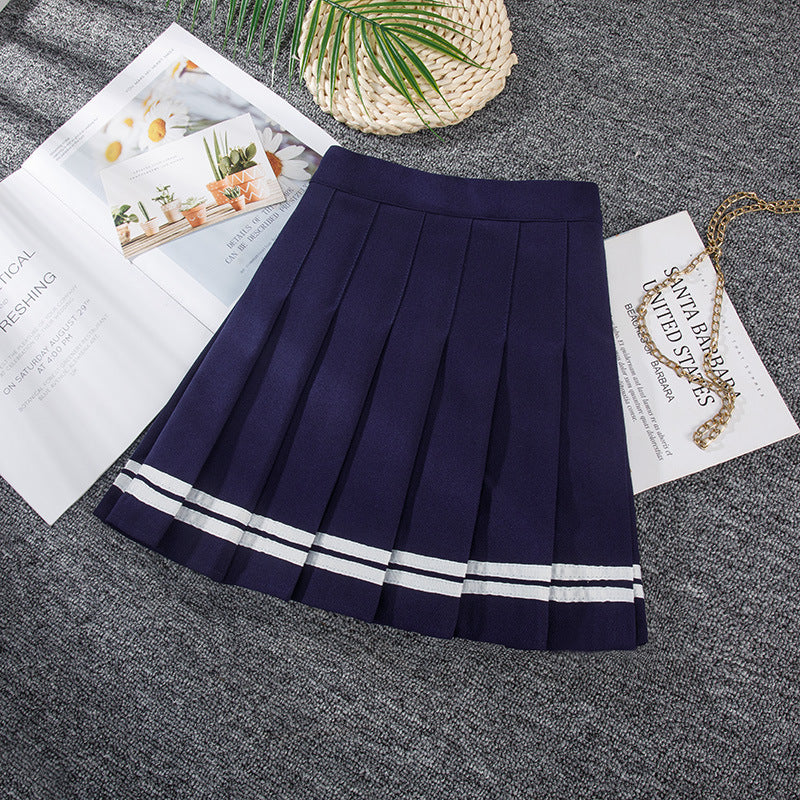 Playful Pleats High-Waist Skirt