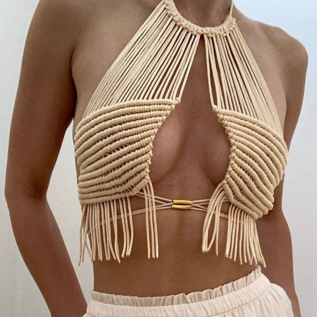 Women's Bikini Beach Vest Tassel Top