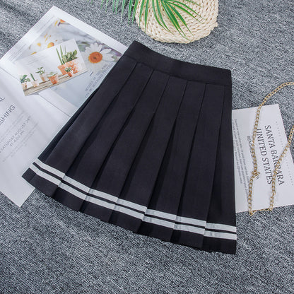 Playful Pleats High-Waist Skirt