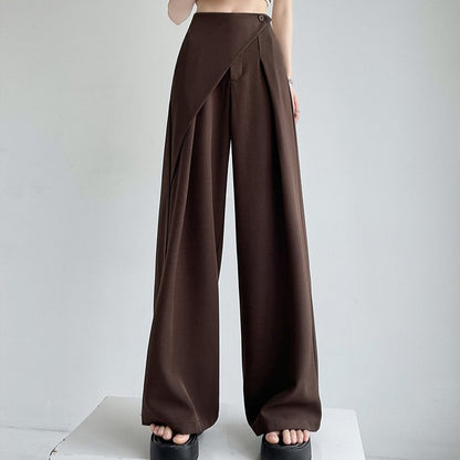 High-grade Two-piece Suit Wide-leg Pants For Women