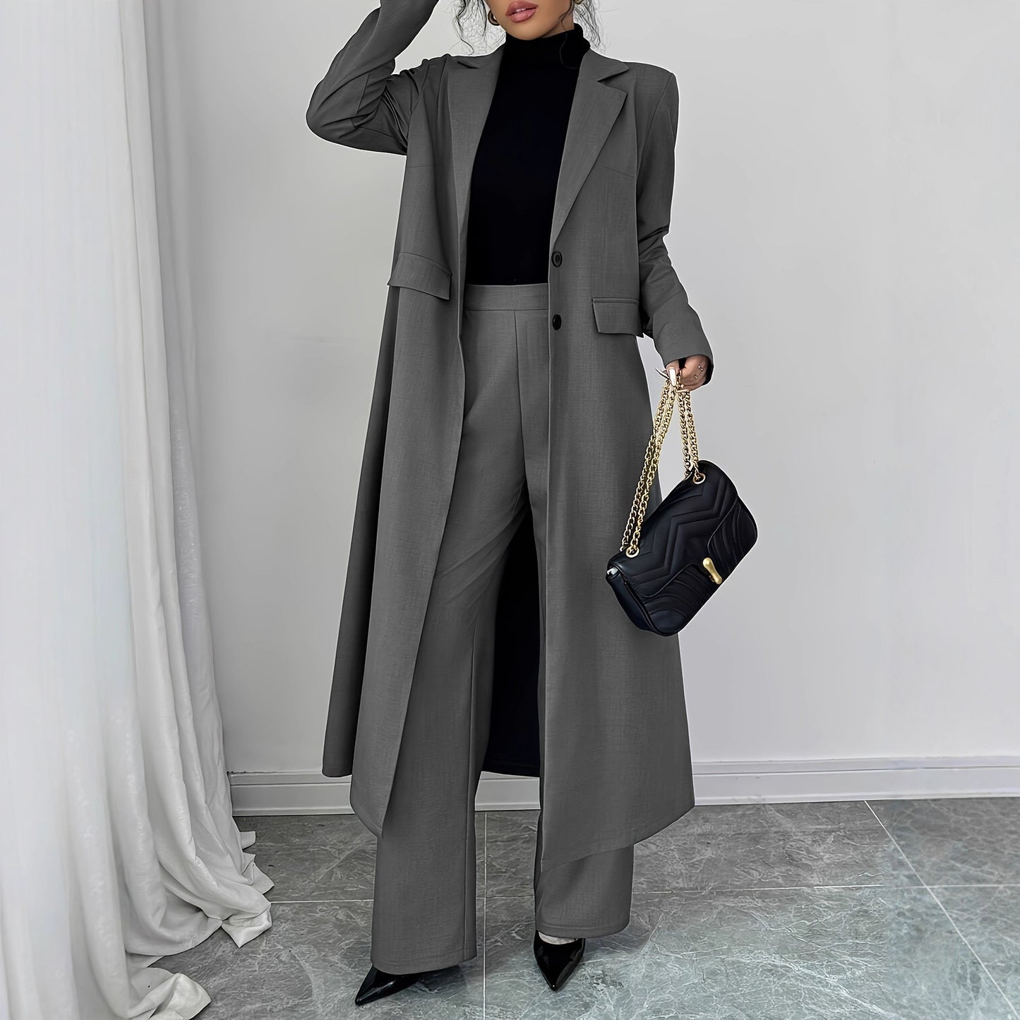 Suit Pants Elegant Graceful Two-piece Set