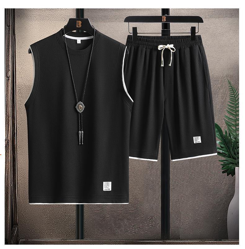 Dynamic Motion Activewear Set: Men's  Short Sleeve Shorts A Set Of Leisure Sports Suit